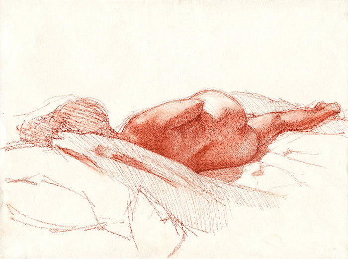 Reclining Nude from the Back 2