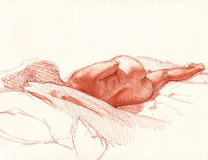 Reclining Nude from the Back 2