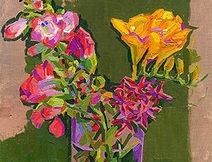 Freesias in a Glass