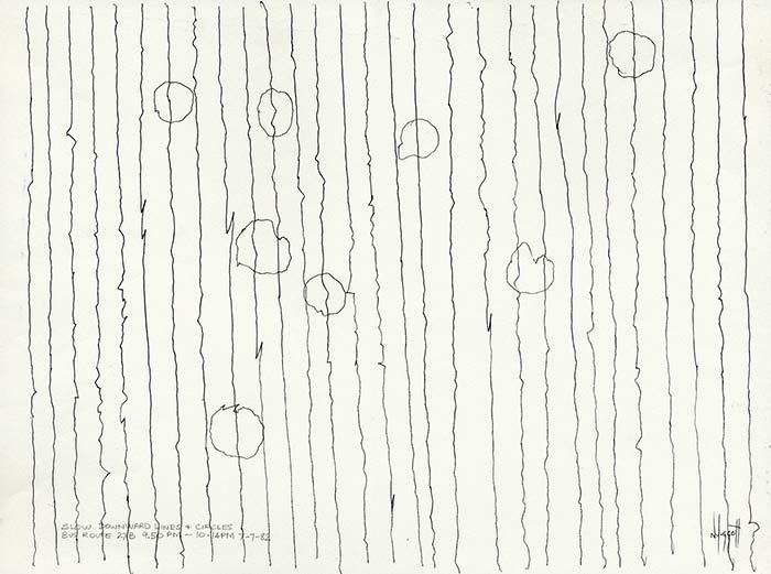 Slow Downward Lines and Circles, During a Bus Trip
