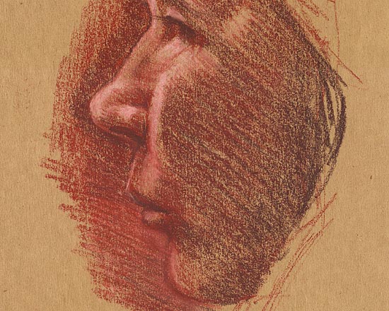 Portrait of an Irish-Looking Woman - Detail